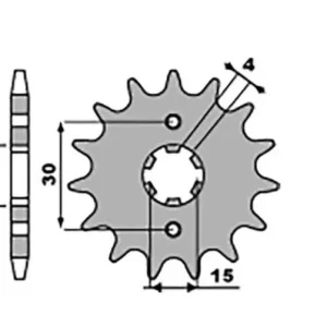 Pouze Dnes JR řetězové kolo přední 274 15 HONDA MTX 80R 87-92 (27415JT) (řetěz 428)