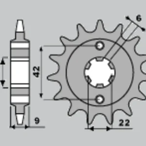 Nejlepší Volba CHT řetězové kolo přední 276 15 HONDA CB250N 81-83 (JTF276.15)