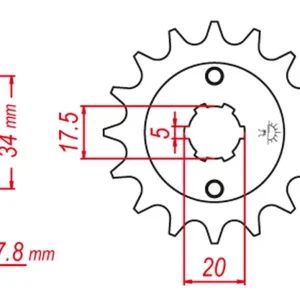 Oblíbený GROSSKOPF řetězové kolo přední 279 13 HONDA XR 250R 90-96, CRF 150 03-18, CRF 230 03-19 (JTF327.13)