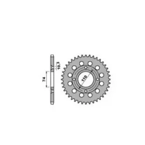 JR rozeta ocelová HONDA CB 500 T 75-77 (28033JT) (řetěz520 Rychlé Dodání