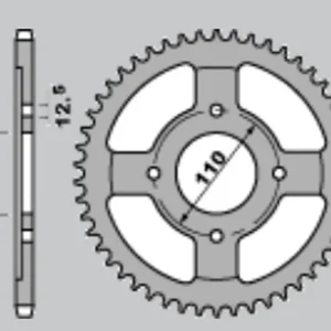 CHT rozeta 284 40 HONDA CB 650 79-81 (284-40) (JTR284.40) Profesionální
