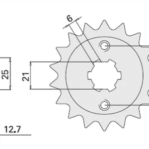 CHT řetězové kolo přední 288 17 HONDA CB550F/K 75-80 Akce