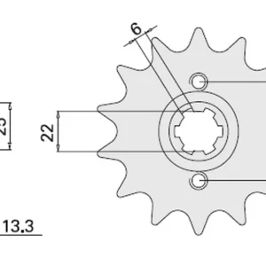 Cenový Hit CHT řetězové kolo přední 291 16 HONDA CB 450S (JTF291.16)
