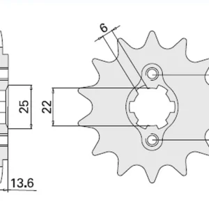 CHT řetězové kolo přední 293 16 HONDA VT 600 C 88-89 (293-16K) (JTF293.16) Luxusní