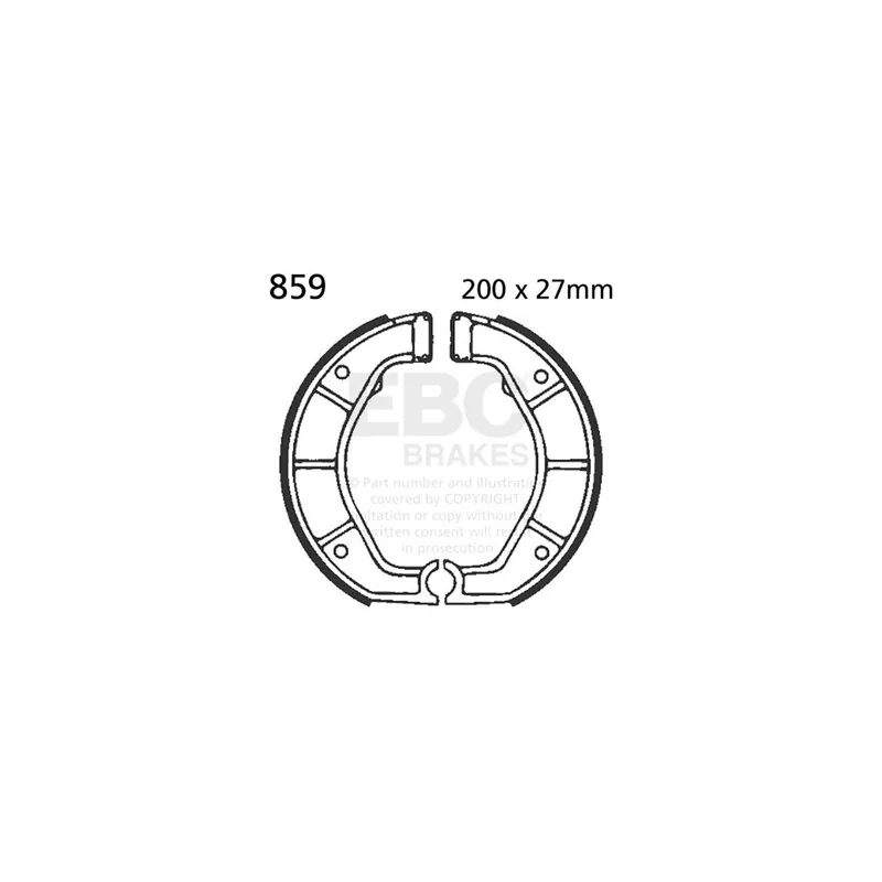 Trendový Sada brzdových čelistí EBC 859 neobsahuje pružiny