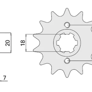 Koupit Online CHT řetězové kolo přední 329 13 HONDA MTX 125R, CA125 REBEL (JTF329.13) (329-13)