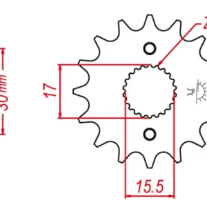 GROSSKOPF řetězové kolo přední 332 14 HONDA CR 80/85 87-07 (-1) (JTF1256.14) Nízká Cena