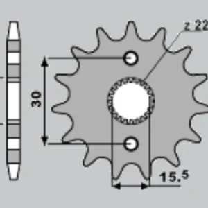 Výhodná Nabídka JR řetězové kolo přední 332 14 HONDA CR 80/85 (JTF1256.14)