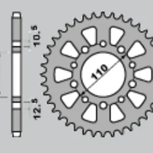 Velkoobchod JR rozeta 334 40 HONDA VF 750C MAGNA 94-04 (RC43) (JTR1334.40) (řetěz 530) (33440JT)