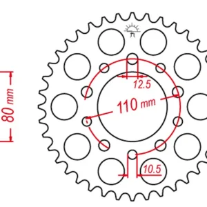 GROSSKOPF rozeta 334 45 HONDA VFR750 86-89, CBX550/750, TRIUMPH (344-45) (JTR1334.45) Výhodná Nabídka
