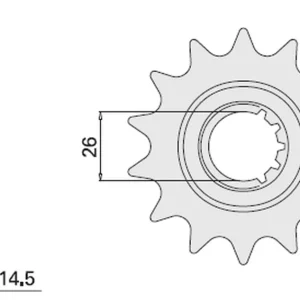 CHT řetězové kolo přední 335 15 HONDA CBX 1000 s (79-80) (SC03)(řetěz 630) (JTF335.15) Záruka V Ceně