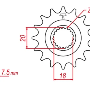 Limitovaná Edice GROSSKOPF řetězové kolo přední 340 13 HONDA CR 125 87-03 (JTF326.13)
