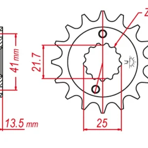 Celosvětová Doprava GROSSKOPF řetězové kolo přední 346 16 HONDA VT600C 90-07, XRV650 88-90 (JTF296.16)