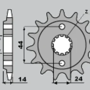 CHT řetězové kolo přední 348 15 HONDA XRV750 90-03 (A4240314150) Akční Nabídka