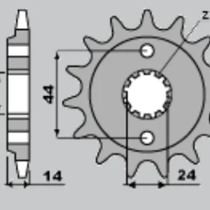 JR řetězové kolo přední 348 16 HONDA XRV 750 93-03 (JTF314.16) Zlevněný