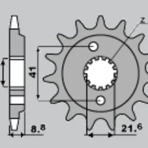 JR řetězové kolo přední 350 13 HONDA XR 600R 91-00, POLARIS 500 (JTF1309.14) Doprava Zdarma