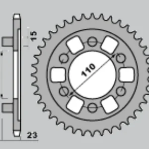 CHT rozeta 3555 38 APRILIA AF1 125 90-93 (A4150019380) Trendový