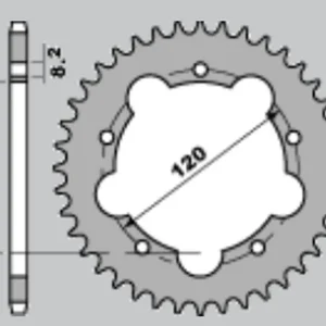 Bezpečná Platba CHT rozeta 3565 51 APRILIA RX 50 92-98 (2056-51) (JTR24.50) řetěz420