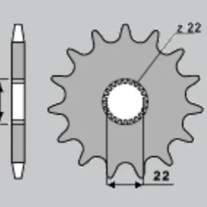 CHT řetězové kolo přední 406 14 APRILIA 125 RX 90-02, RS 125 93-08 (JTF394.14) Akční Nabídka