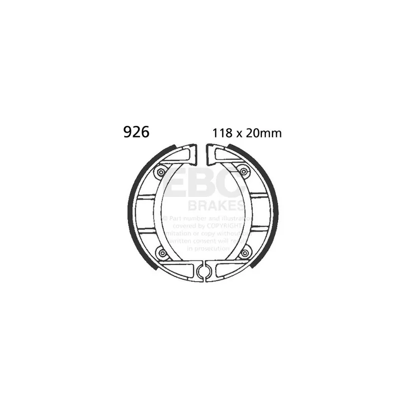 Poslední Šance Sada brzdových čelistí EBC 926 neobsahuje pružiny