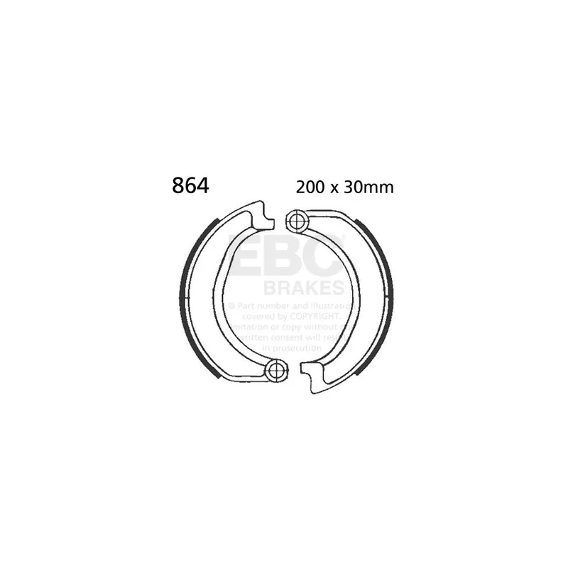 Limitovaná Edice Sada brzdových čelistí EBC 864 neobsahuje pružiny