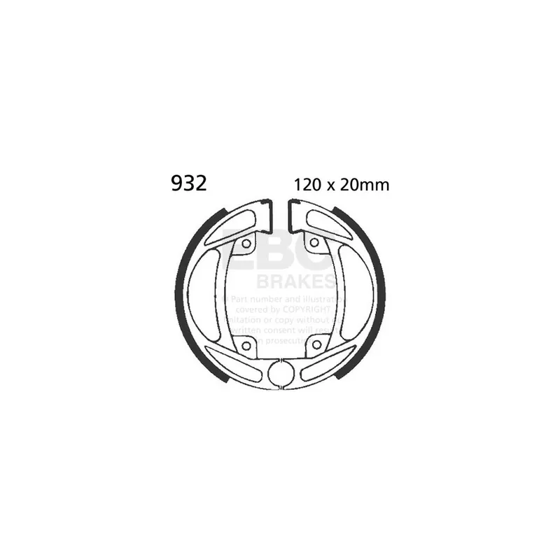 Cenově Výhodný Sada brzdových čelistí EBC 932 neobsahuje pružiny