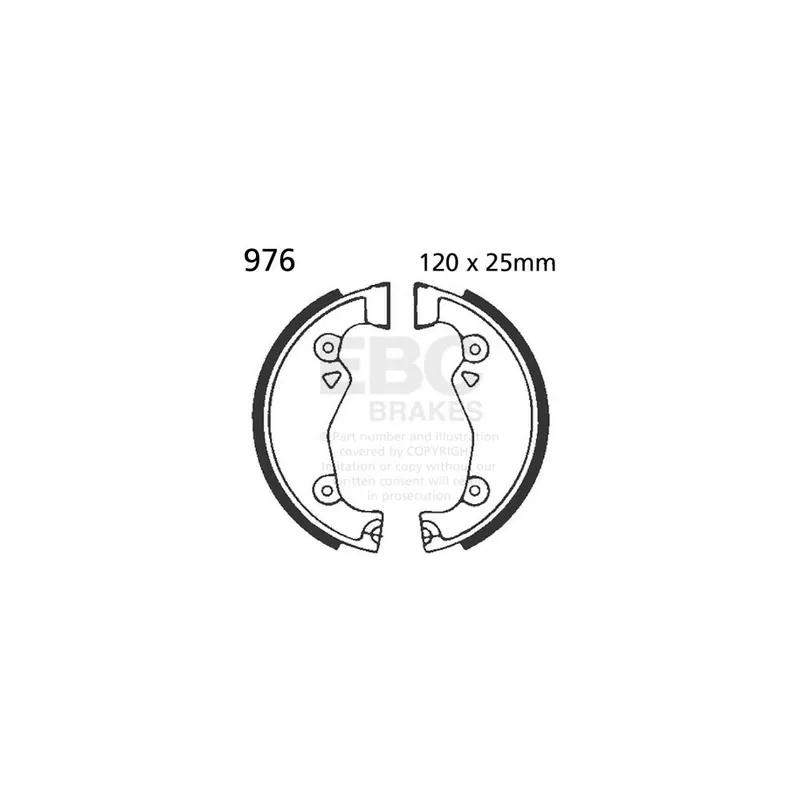 Sada brzdových čelistí EBC 976 včetně pružin Ihned K Objednání