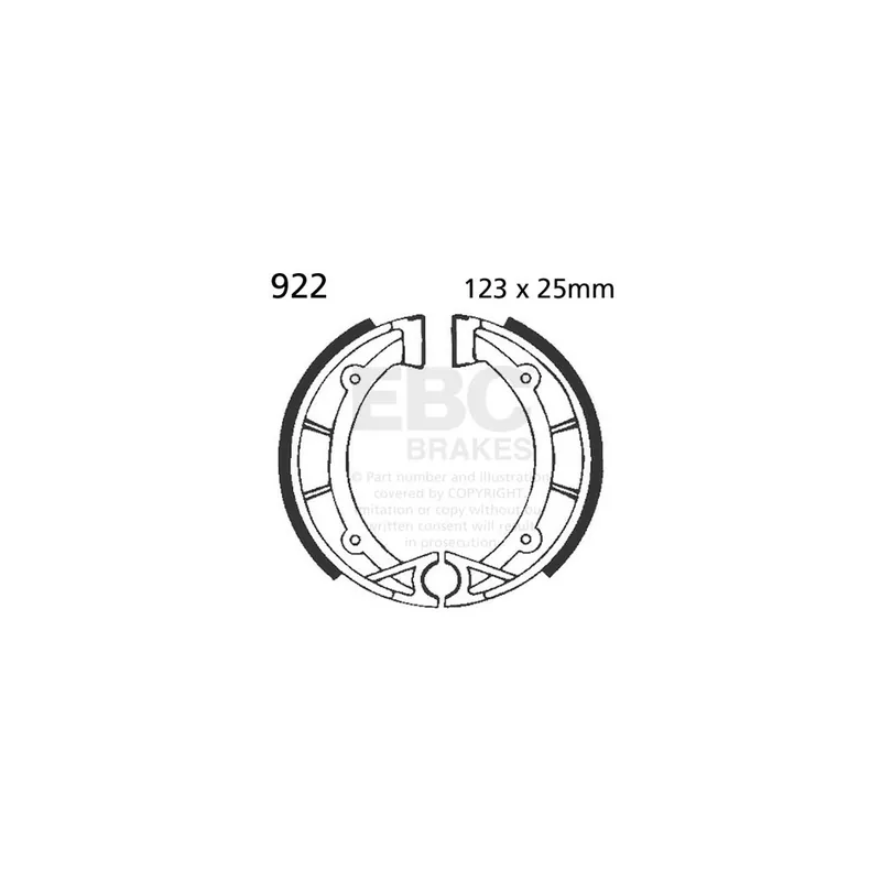 Bezpečná Platba Sada brzdových čelistí EBC 922 včetně pružin