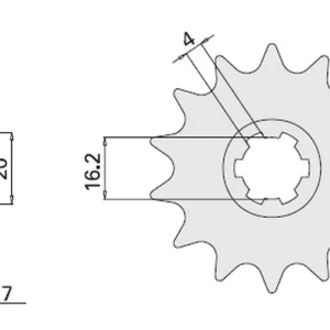 CHT řetězové kolo přední 413 12 SUZUKI TS 50X`84-96, RMX 50`97-99 (JTF413.12) (413-12) Aktuální