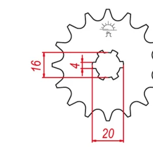 GROSSKOPF řetězové kolo přední 416 13 SUZUKI RM 80 97-01, RM 85 02-18, YAMAHA YZ 80 81-01 (JTF416.13) Sezónní Sleva