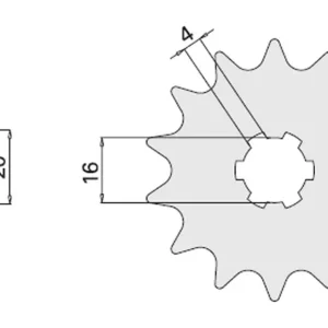 Výprodej CHT řetězové kolo přední 416 15 (A4250416150) 416 13 SUZUKI RM 80/85 89-12 (-1) (JTF416.13)