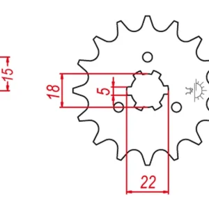 GROSSKOPF řetězové kolo přední 423 13 KAWASAKI KX 125 94-08 (JTF1445.13) Jen Po Omezenou Doba