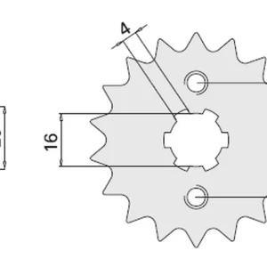 Profesionální CHT řetězové kolo přední 425 16 SUZUKI RG125 (92-96) (JTF425.16)