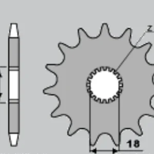 JR řetězové kolo přední 426 14 SUZUKI GN 125 92-00, DR 125 80-85 (JTF426.14) Víkendová Akce
