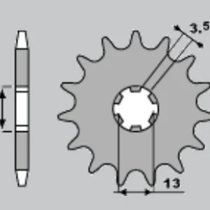 JR řetězové kolo přední 428 14 SUZUKI DR-Z 70 08-18, DR-Z 50 19-21, TS/GT 80 81-82, JR /DS 80 82-04 Kup Teď