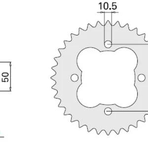 Tovární Cena CHT rozeta 4303 39 HONDA TRX 250 300400 450 (2113-39) (JTR1350.39) (řetěz520)