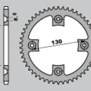 GROSSKOPF rozeta hliníková 4306 54 HONDA CR 85 03-07, CRF 150 07-25 (+3) (JTR215.54) barva černá Ihned K Objednání