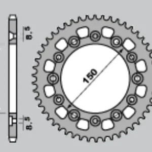 Rychlé Dodání CHT rozeta 4308 47 HONDA XR 600R 85-90 ( náhrada za 245 47 ) (řetěz 520)