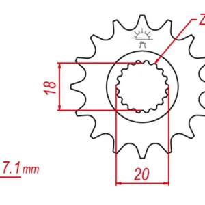 GROSSKOPF řetězové kolo přední 432 13 SUZUKI RM 125 92-11, RMZ 250 10-12 (JTF427.13) Koupit Online