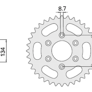 Nízká Cena CHT rozeta 4350 52 (459-52) HONDA CB 500 (94-03), CB 750 (92-03) (JTR1332.52) (řetěz 525)