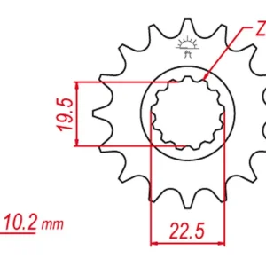 Ověřený GROSSKOPF řetězové kolo přední 435 13 SUZUKI RM 250 87-12, DR 250 90-93 (JTF432.13)