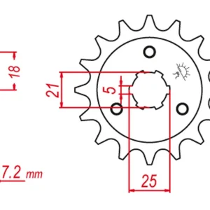 Top Prodej GROSSKOPF řetězové kolo přední 437 14 SUZUKI DR600/650 85-95 (+1) (JTF437.14)
