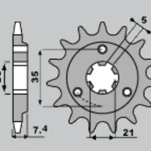 JR řetězové kolo přední 437 15 SUZUKI DR 600/650 (JTF437.15) Časově Omezené