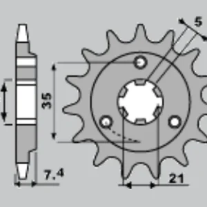 Akční Nabídka CHT řetězové kolo přední 437 16 SUZUKI DR 600/650 (437-16) (JTF437.16)