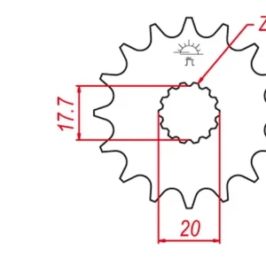Autentický GROSSKOPF řetězové kolo přední 440 12 YAMAHA YZ 125 87-04, GASGAS EC 125 03-15 (-1) (JTF564.12)
