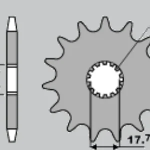 CHT řetězové kolo přední 440 13 YAMAHA YZ 125 87-04 (564-13) (JTF564.13) Ruční Výroba