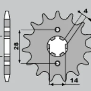 Doprava Zdarma CHT rozeta 4402 52 YAMAHA DT50R, RIEJU 50, PEUGEOT 50, DERBI SENDA 50 (JTR1131.52) (řetěz 420)
