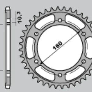 Omezená Nabídka GROSSKOPF rozeta tvrzená 4405 45 C45 HONDA CBR 600F (01-06) (JTR1307.45) (barva černá)