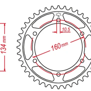 GROSSKOPF rozeta ULTRALIGHT tvrzená 4405 46 C45 HONDA CBR 600F sport 01-02, CBR 600 F4I 01-06 (JTR1307.46) Garance Vrácení Peněz