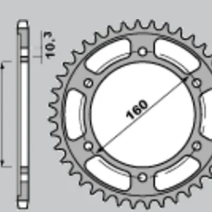 JR rozeta ULTRALIGHT tvrzená 4405 46 C45 HONDA CBR 600F sport 01-02, CBR 600 F4I 01-06 (JTR1307.46) Ruční Výroba